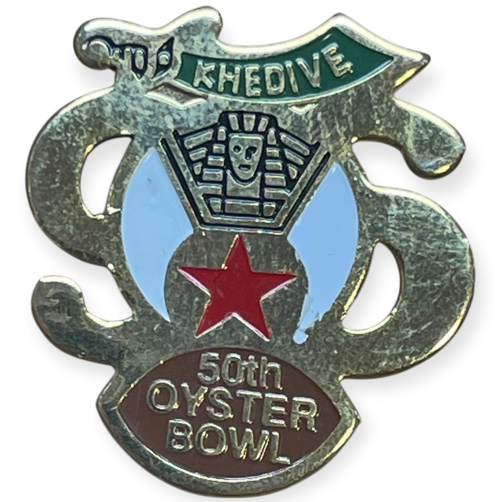 Vintage Khedive Shriners 50th Oyster Bowl 1996 Enamel Lapel Pin G Ramsey Pote